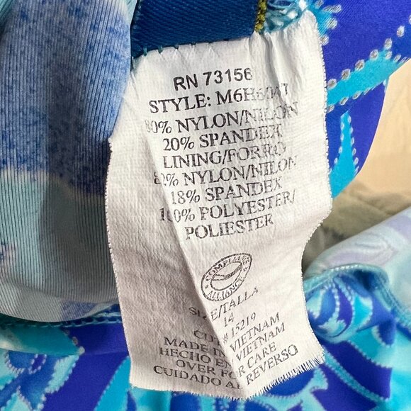 🌺 Maxine One-Piece Swimsuit – Blue Floral – Tummy Control - Size 14 🌺 - Picture 8 of 9